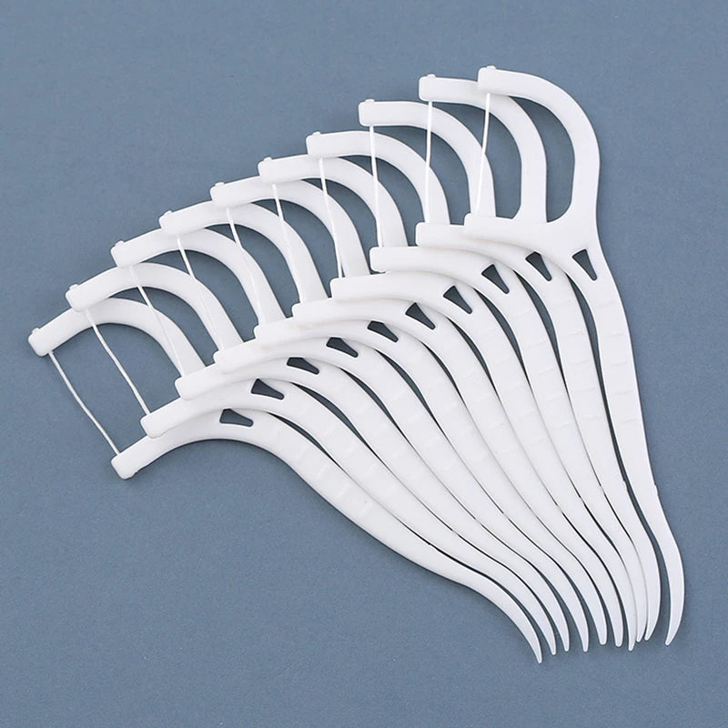 50/100Pcs Dental Floss Flosser Picks Toothpicks Teeth Stick Tooth Cleaning Interdental Brush Dental Floss Pick Oral Hygiene Care