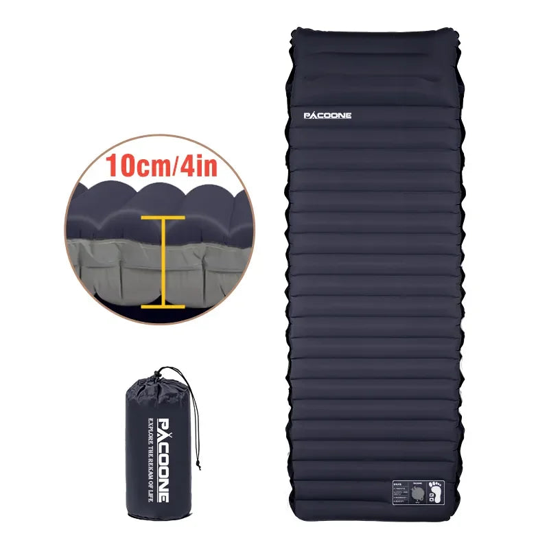 Outdoor Thicken Camping Mattress Ultralight Self-Inflating Air Mattress Built-In Inflator Pump for Travel Hiking Fishing