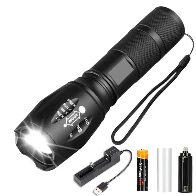 Zoomable LED Flashlight – 5 Modes