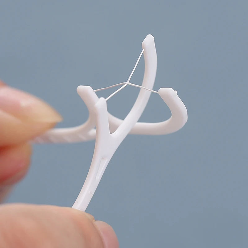 50/100Pcs Dental Floss Flosser Picks Toothpicks Teeth Stick Tooth Cleaning Interdental Brush Dental Floss Pick Oral Hygiene Care