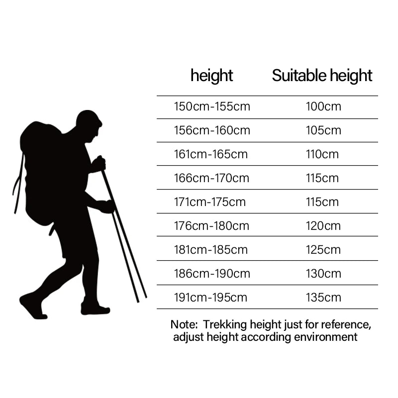  Foldable Trekking Poles – Ultralight Aluminum Walking Sticks