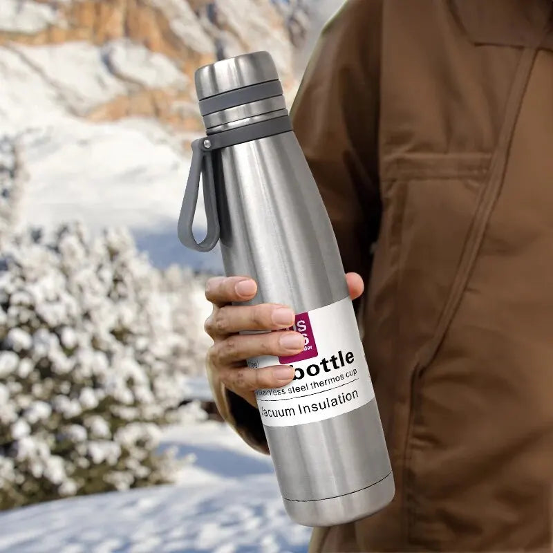 Insulated Stainless Steel Thermos Bottle – Large Capacity Travel Flask