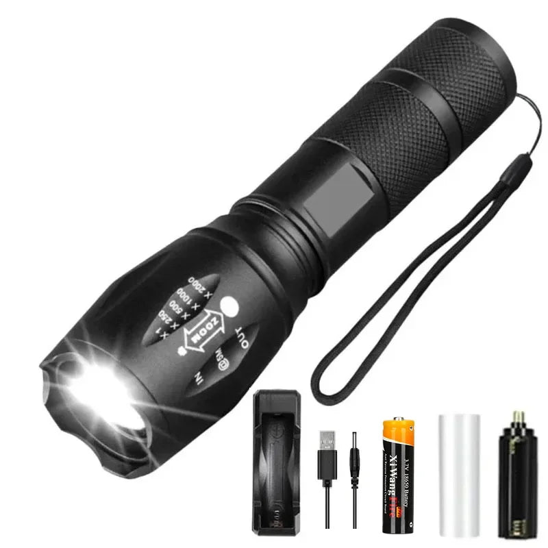 Zoomable LED Flashlight – 5 Modes