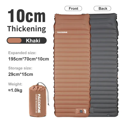 Outdoor Thicken Camping Mattress Ultralight Self-Inflating Air Mattress Built-In Inflator Pump for Travel Hiking Fishing