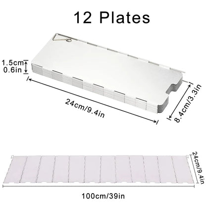 Folding Camping Stove Windshield – 9/12 Plates