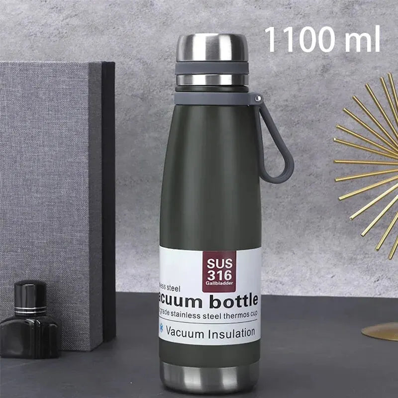 Insulated Stainless Steel Thermos Bottle – Large Capacity Travel Flask