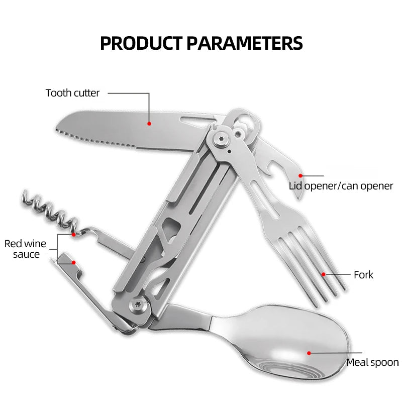 Multifunctional Camping Tool – Portable Stainless Steel Survival Card