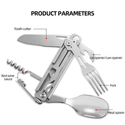 Multifunctional Camping Tool – Portable Stainless Steel Survival Card