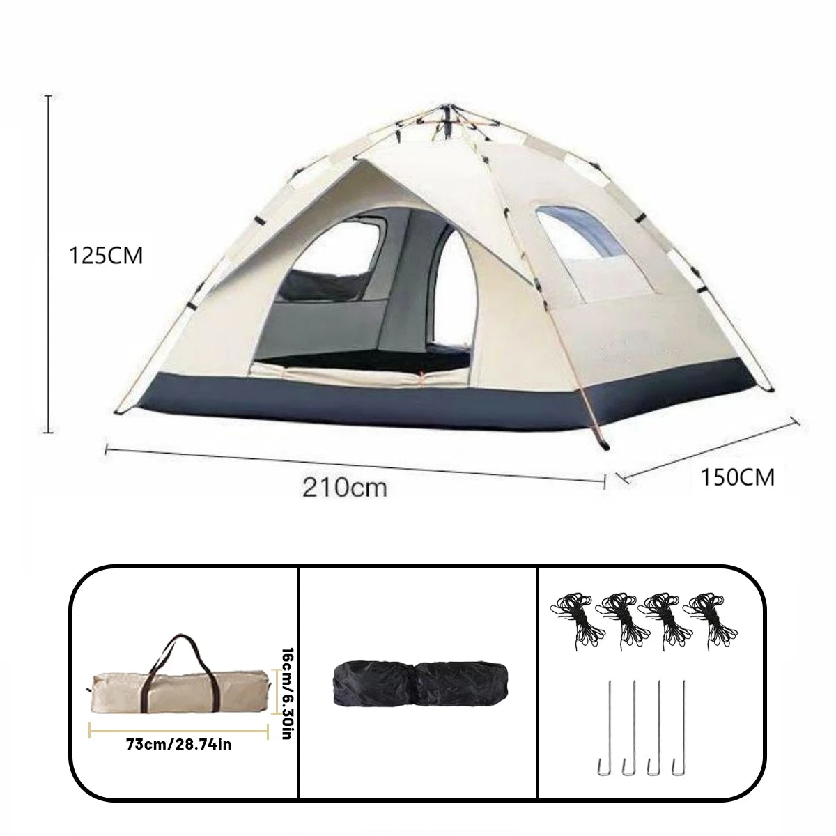 Outdoor Automatic Tent - 4 Person 