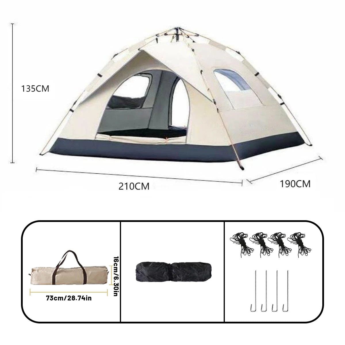 Outdoor Automatic Tent - 4 Person 