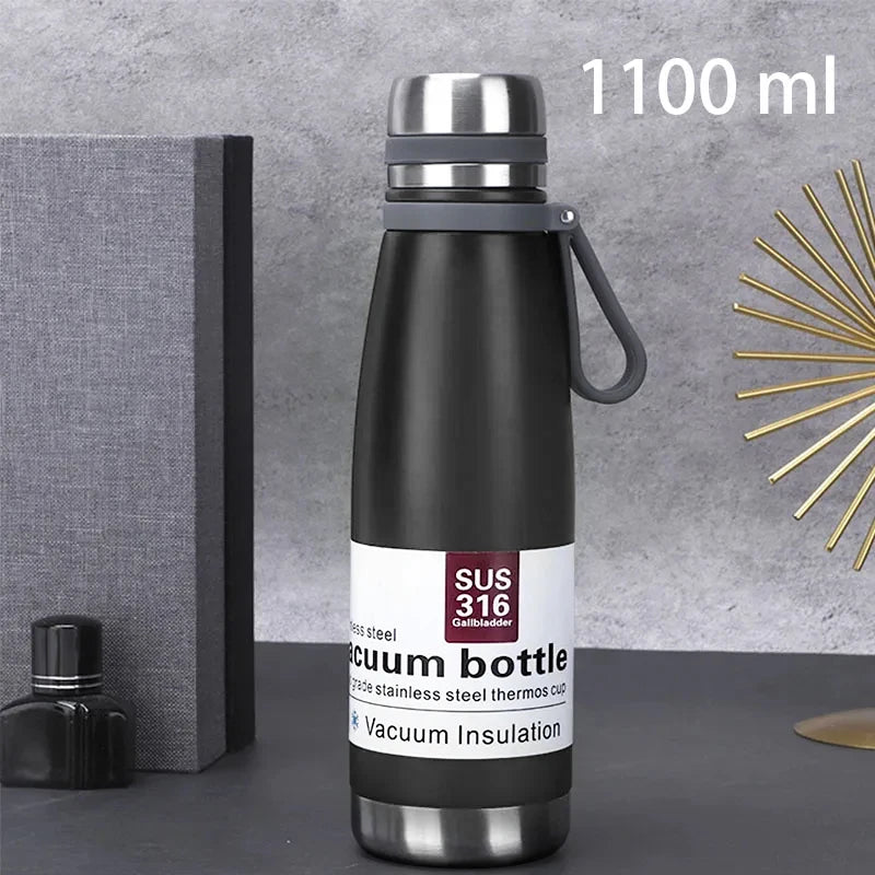 Insulated Stainless Steel Thermos Bottle – Large Capacity Travel Flask