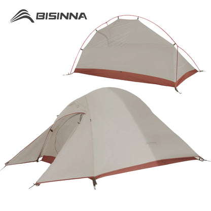 Ultralight Camping Tent Backpack Tent 20D Nylon Waterproof Outdoor Hiking Travel Tent Cycling Tent 1-2 Person