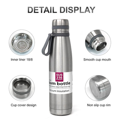 Insulated Stainless Steel Thermos Bottle – Large Capacity Travel Flask