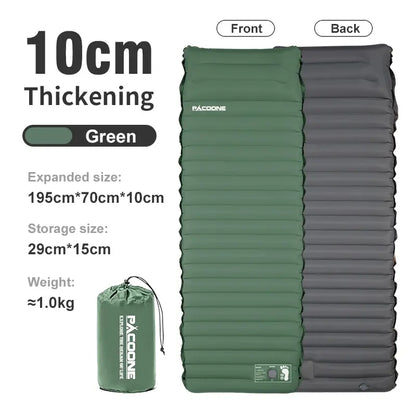 Outdoor Thicken Camping Mattress Ultralight Self-Inflating Air Mattress Built-In Inflator Pump for Travel Hiking Fishing