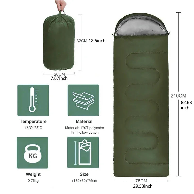 Camping Sleeping Bag - Ultralight & Waterproof 