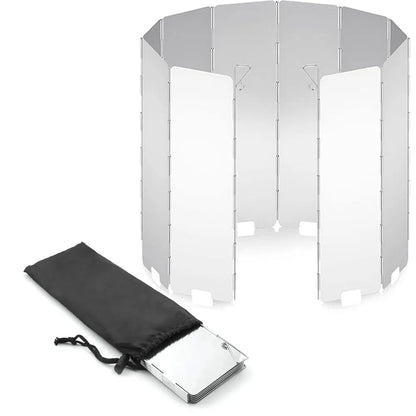 Folding Camping Stove Windshield – 9/12 Plates