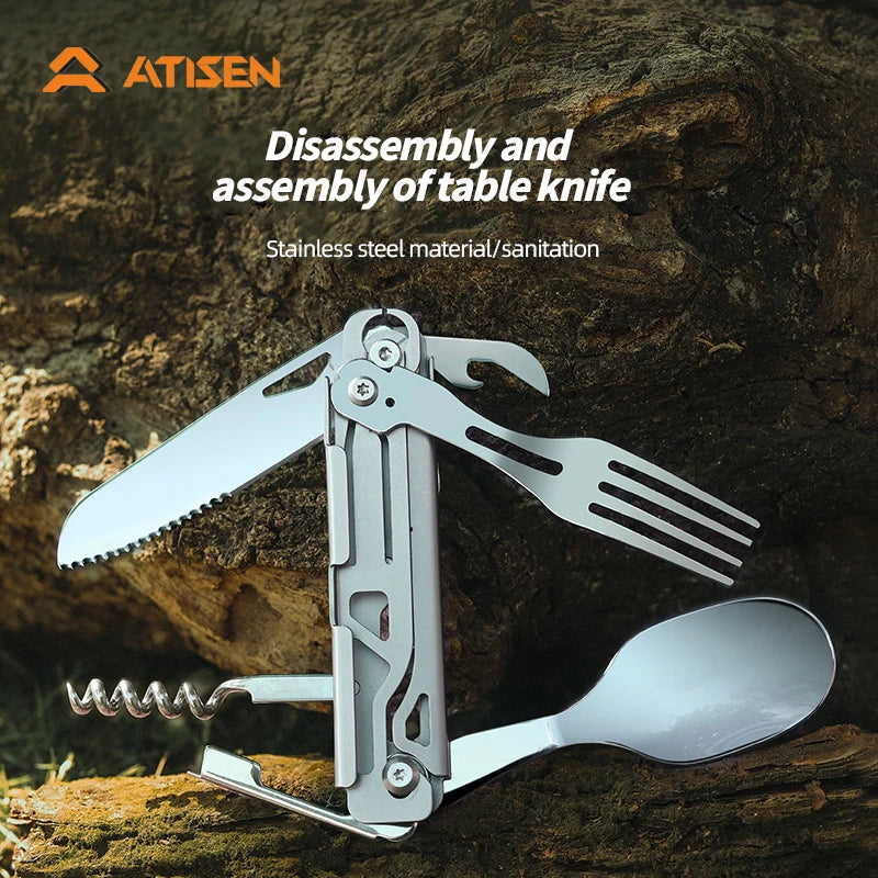 Multifunctional Camping Tool – Portable Stainless Steel Survival Card