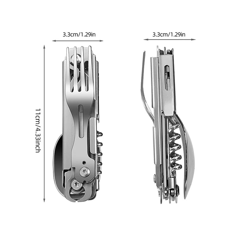 Multifunctional Camping Tool – Portable Stainless Steel Survival Card