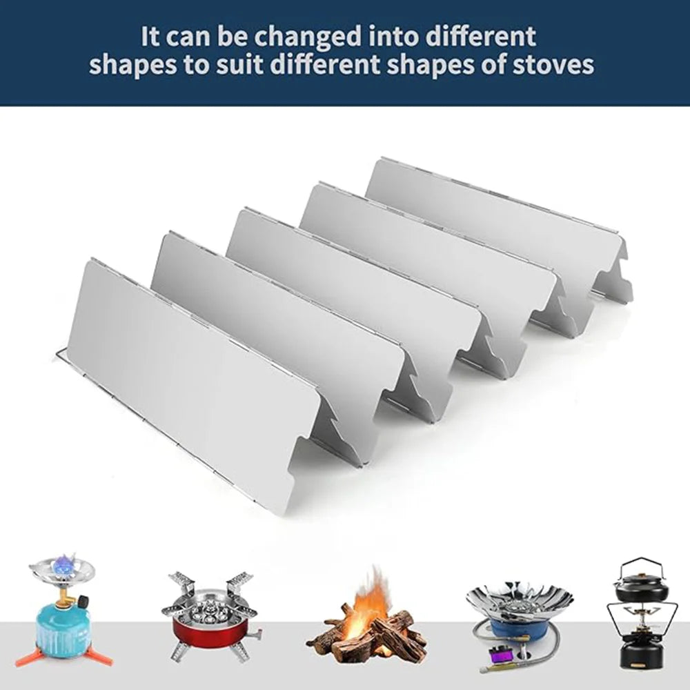 Folding Camping Stove Windshield – 9/12 Plates