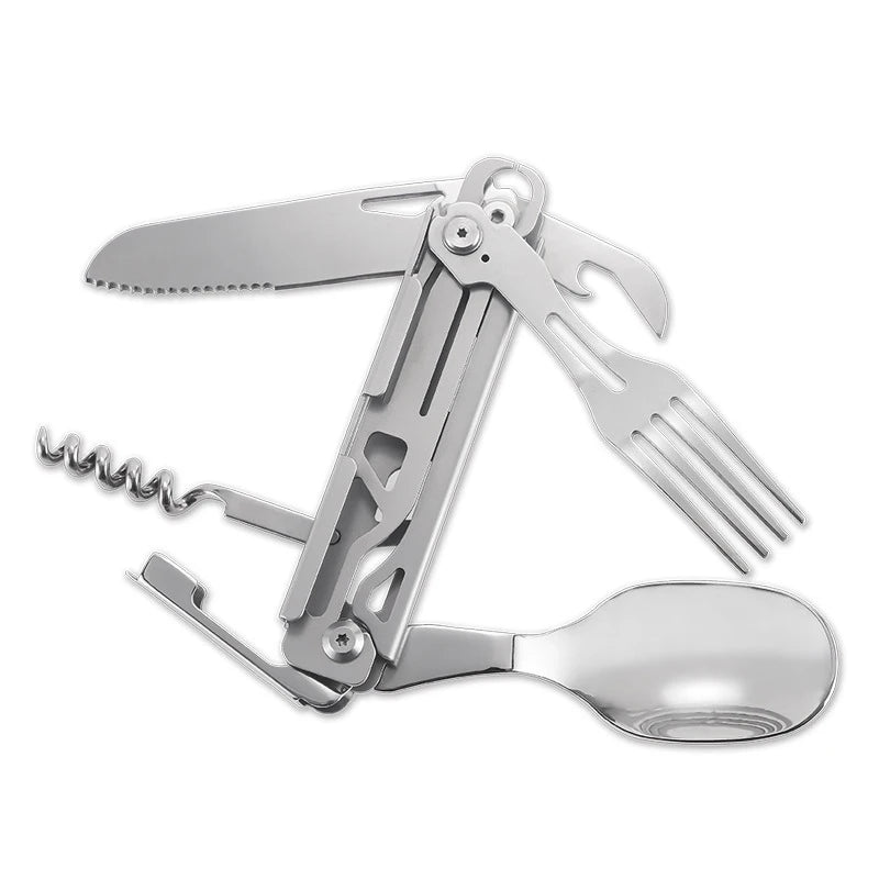 Multifunctional Camping Tool – Portable Stainless Steel Survival Card