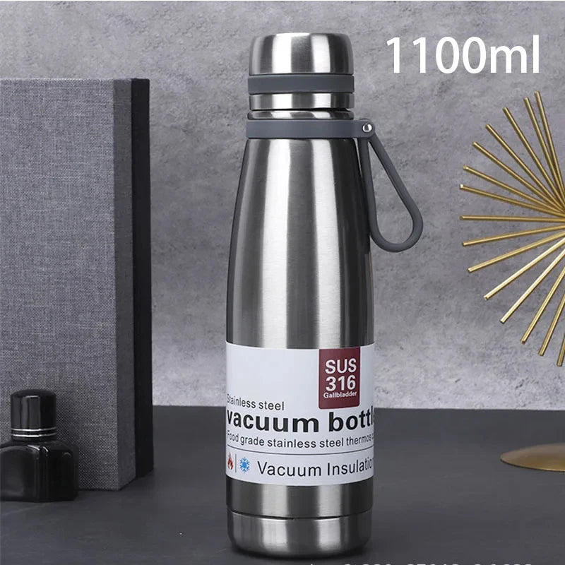 Insulated Stainless Steel Thermos Bottle – Large Capacity Travel Flask