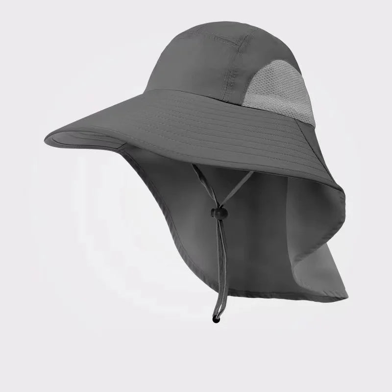 Wide Brim Sun Hat with Neck Flap