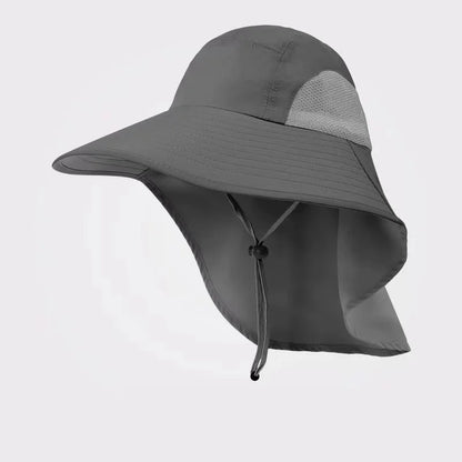 Wide Brim Sun Hat with Neck Flap